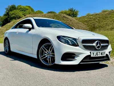 Used Mercedes E220 AMG line 194 HP (142 kW) 2017 White Coupe