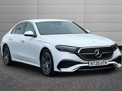 Used Mercedes E220 Advanced 217 HP (159 kW) 2025 Opalite white bright Sedan
