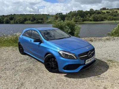 Used Mercedes A200 AMG Line Premium 136 HP (100 kW) 2016 Blue Hatchback