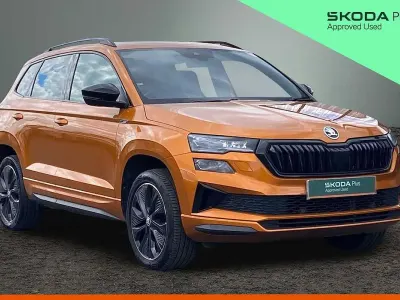 Used Skoda Karoq SportLine 110 HP (80 kW) 2022 Phoenix orange metallic SUV