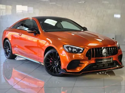 Used Mercedes E300 AMG line 2023 Orange Coupe
