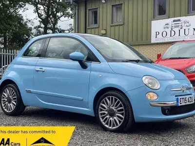 Used Fiat 500 Lounge 69 HP (50 kW) 2015 Blue Hatchback