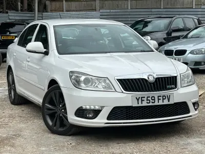 Used Skoda Octavia vRS 200 HP (147 kW) 2009 White Hatchback