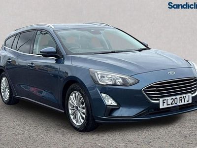 Used Ford Focus Titanium 125 HP (91 kW) 2020 Chrome blue (premium paint) Estate