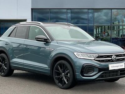 Used VW T-Roc R-line 150 HP (110 kW) 2025 Petrol blue metallic black SUV