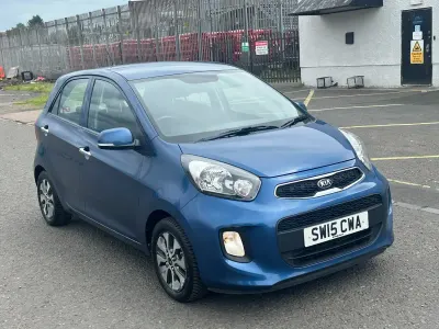 Used Kia Picanto 85 HP (62 kW) 2015 Blue Hatchback