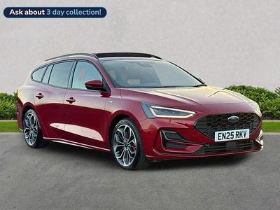 Red Used 2025 Ford Focus ST-Line X Estate | £24,499 (Expensive)