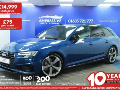 Used Audi A4 Black Edition 150 HP (110 kW) 2019 Blue Estate