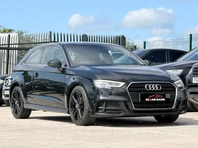 Used Audi A3 S-Line 110 HP (80 kW) 2016 Black Hatchback