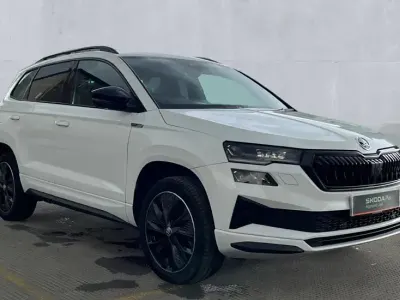 Used Skoda Karoq SportLine 150 HP (110 kW) 2022 Moon white SUV