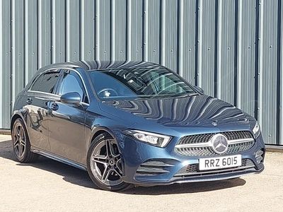 Used Mercedes A200 AMG line 163 HP (119 kW) 2020 Blue Hatchback
