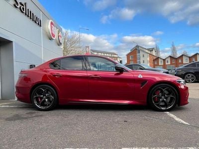 Red New 2025 Alfa Romeo Giulia Quadrifoglio Sedan | £78,995 (A bit pricey)