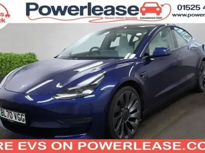 Used Tesla Model 3 Performance 82 kW (112 HP) 2020 Blue Sedan