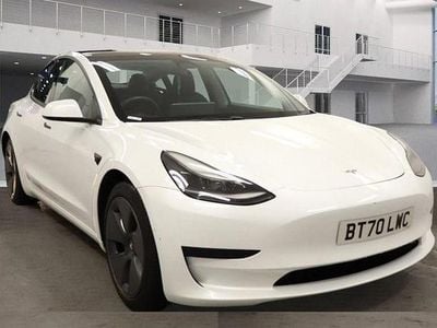White Used 2020 Tesla Model 3 Standard Range Plus Sedan | £14,650 (Fair price)