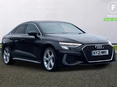 Used Audi A3 S-Line 150 HP (110 kW) 2021 Black Sedan