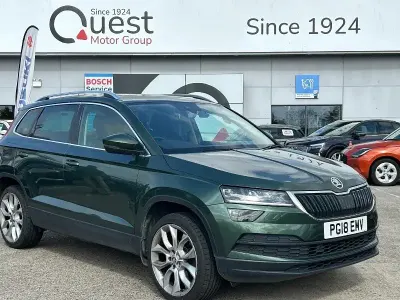 Used Skoda Karoq 150 HP (110 kW) 2018 Green SUV