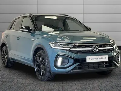 Used VW T-Roc Cabriolet Black Edition 150 HP (110 kW) 2025 Petrol blue with black roof SUV