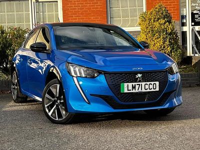 Blue Used 2021 Peugeot e-208 GT Hatchback | £14,125 (Fair price)