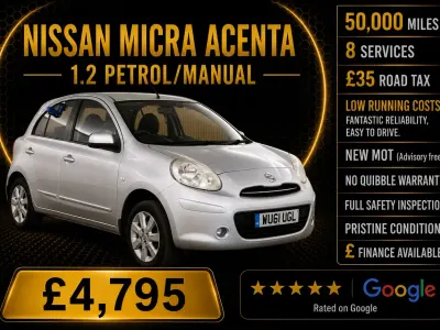Used Nissan Micra Acenta 98 HP (72 kW) 2011 Silver Hatchback