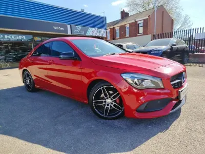Begagnad Mercedes CLA200 AMG line 136 HK (100 kW) 2016 Röd Sportkupé