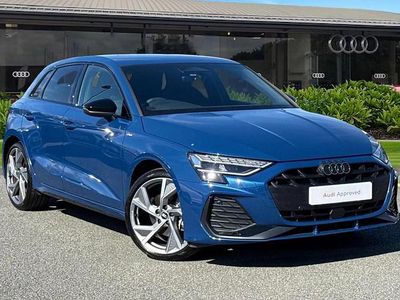 Used Audi A3 Black Edition 150 HP (110 kW) 2025 Blue Hatchback