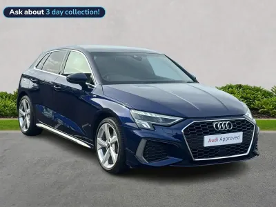 Used Audi A3 S-Line 190 HP (139 kW) 2023 Blue Sedan
