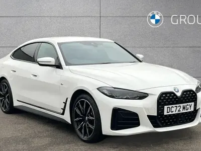 Begagnad BMW 420 Gran Coupé M Sport 181 HK (133 kW) 2023 Vit Sportkupé