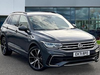 Dolphin grey metallic Used 2021 VW Tiguan R-line SUV | £25,889 (Fair price)