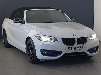 White Used 2018 BMW 218 Sport Line Cabriolet | £11,998 (Fair price)