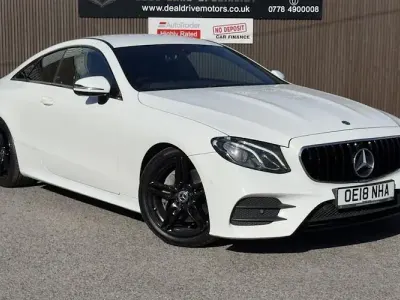 Used Mercedes E220 AMG line 194 HP (142 kW) 2018 White Coupe