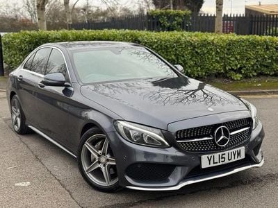 Used Mercedes C220 AMG line 170 HP (125 kW) 2015 Grey Sedan