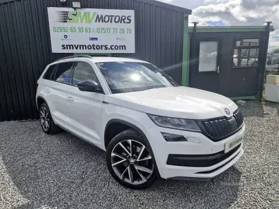 Used Skoda Kodiaq SportLine 190 HP (139 kW) 2020 White SUV