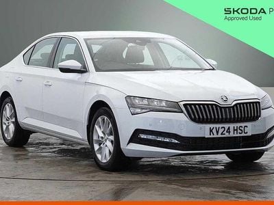 White Used 2024 Skoda Superb SE Hatchback | £23,336 (Fair price)