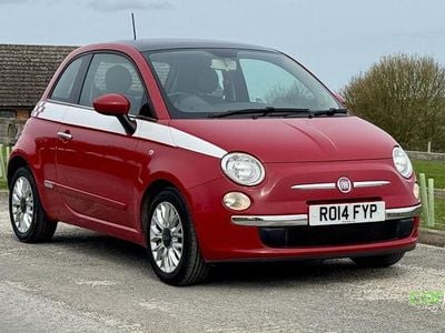Begagnad Fiat 500 Lounge 69 HK (50 kW) 2014 Röd Halvkombi