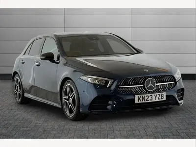 Used Mercedes A200 AMG Line Premium 163 HP (119 kW) 2023 Blue Hatchback