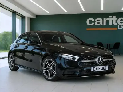 Used Mercedes A200 AMG line 150 HP (110 kW) 2019 Black Hatchback