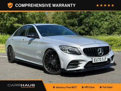 Used Mercedes C220 AMG Line Premium 194 HP (142 kW) 2020 Silver Sedan