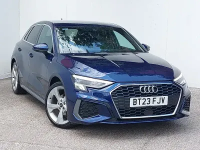 Used Audi A3 S-Line 150 HP (110 kW) 2023 Blue Sedan