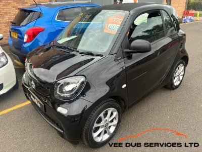 Begagnad Smart ForTwo Coupé Passion 71 HK (52 kW) 2018 Svart Sportkupé