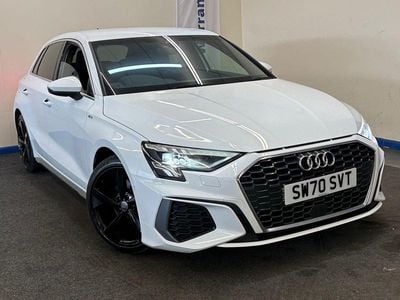 Used Audi A3 S-Line 150 HP (110 kW) 2020 White Sedan
