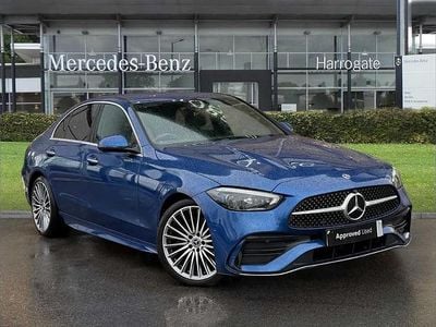 Blue Used 2023 Mercedes C300e AMG Line Premium Sedan | £30,150 (Fair price)