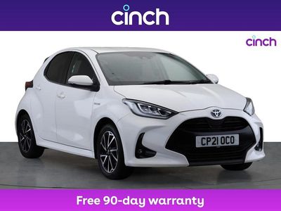 White Used 2021 Toyota Yaris Hybrid Design Hatchback | £14,349 (Good price)