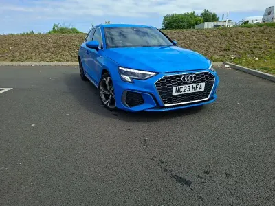Used Audi A3 S-Line 110 HP (80 kW) 2023 Blue Sedan