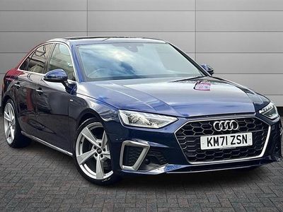 Used Audi A4 S-Line 163 HP (119 kW) 2021 Navarra blue Sedan