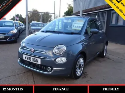 Used Fiat 500 Lounge 69 HP (50 kW) 2018 Grey Hatchback