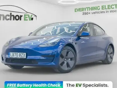 Used Tesla Model 3 Standard Range 180 kW (245 HP) 2020 Blue Sedan
