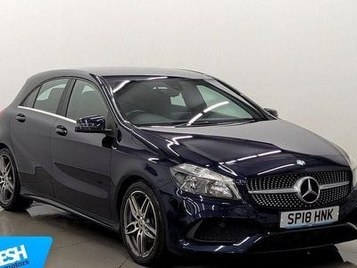 Used Mercedes A180 AMG line 109 HP (80 kW) 2018 Blue Hatchback