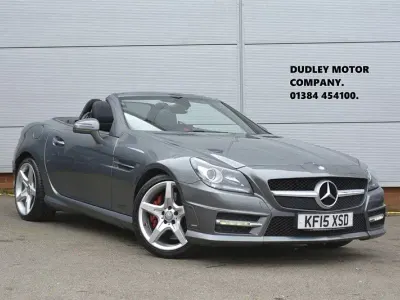 Used Mercedes SLK250 AMG 204 HP (150 kW) 2015 Selenite grey Cabriolet