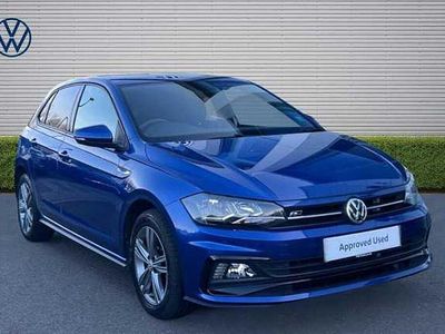 Used VW Polo R-line 115 HP (84 kW) 2019 Reef blue metallic Hatchback