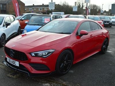 Used Mercedes CLA180 AMG line 136 HP (100 kW) 2019 Red Sedan